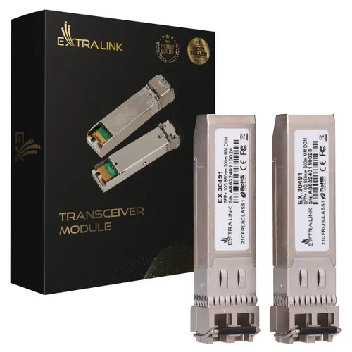 EXTRALINK SFP+ 10G 850NM MM 300M 2-PACK 0