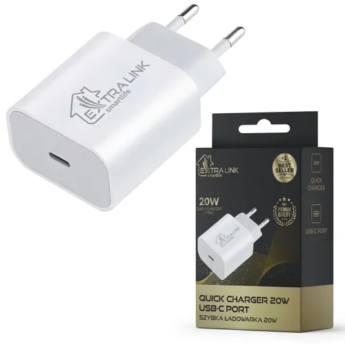 Extralink Smart Life Fast Charger 20W | Ładowarka | USB-C 0