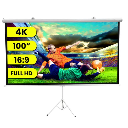 Projekční plátno Extralink 100", 16:9, 220x125cm, PVC, poloautomatické navíjení Ilość na paczkę1