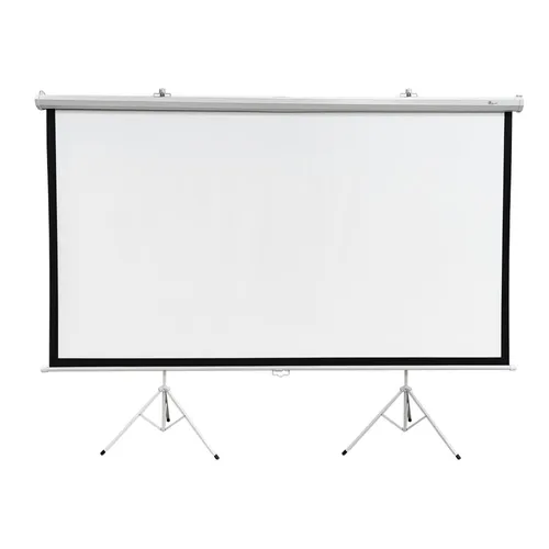 EXTRALINK PROJECTION SCREEN 120" 16:9, 266x149CM WHITE PVC, SEMI-AUTO ROLLER, WITH STAND, PSR-120 Kolor produktuBiały