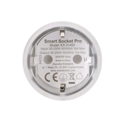 Extralink Smartlife Smart Socket SC Pro | Smart Plug | Zigbee, Homekit, Tuya, 3680W 2