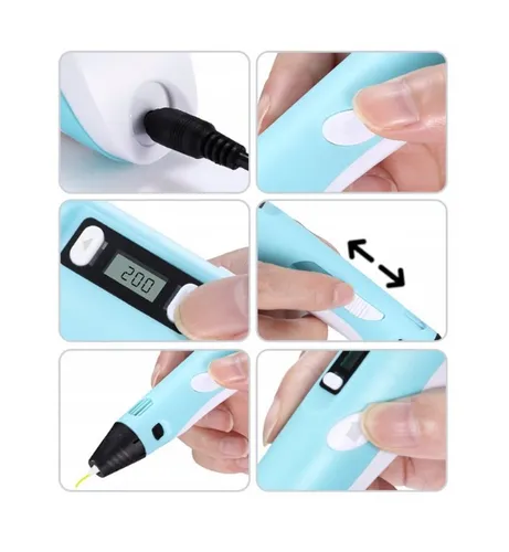 EXTRALINK SMART LIFE DLUGOPIS 3D PEN ZOLTY Maksymalny temperatura końcówki wytłaczarki235