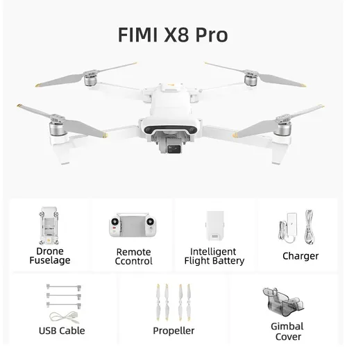 FIMI X8 Pro Standard | Drone | 1x batteria, 4K, GPS, portata fino a 15 km 2