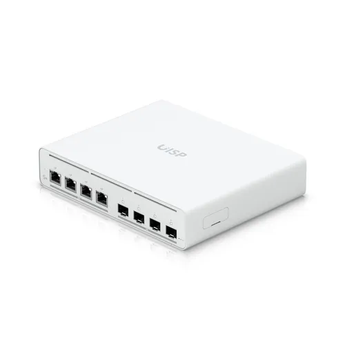 Ubiquiti UISP-S-Plus EU | Switch | 4x 2.5 GbE RJ45 Passive PoE, 4x SFP+, 160 W, Power TransPort Całkowita Power over Ethernet (PoE) budżetu160