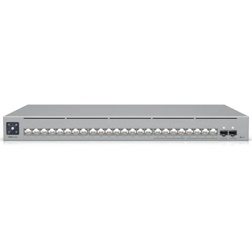Ubiquiti USW-Pro-Max-24 Anahtar, Etherlighting, 8x RJ45 2.5Gbps, 16x RJ45 1000Mbps, 2x SFP+, L3 Certyfikat środowiskowy (zrównoważonego rozwoju)CE, Federalna Komisja Łączności (FCC)