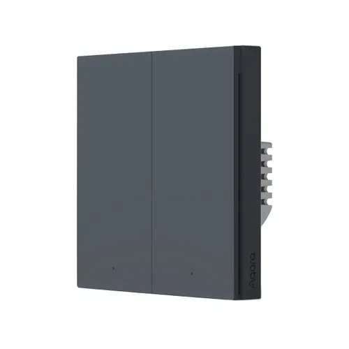 Aqara Smart Wall Switch H1 Gris | Interruptor de pared | Doble, sin neutro, Zigbee 3.0, EU, WS-EUK02-G 1