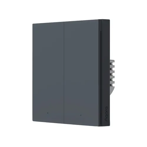 Aqara Smart Wall Switch H1 Szary | Przełącznik | Podwójny, bez Neutral, Zigbee 3.0, EU, WS-EUK01-G 1