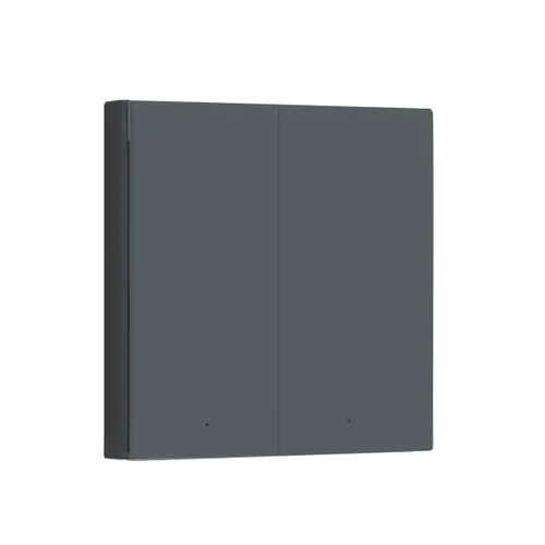 Aqara Smart Wall Switch H1 Gris | Interruptor de pared | Doble, sin neutro, Zigbee 3.0, EU, WS-EUK02-G 2