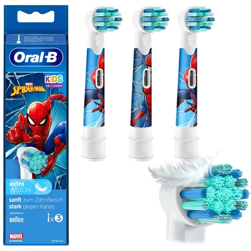 Oral-B Spiderman | toothbrush tips | 3 pieces 0