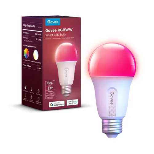 Govee H6004 Smart Light Bulb | Żarówka RGB | 800LM, 2.4GHz Wi-Fi + Bluetooth 0