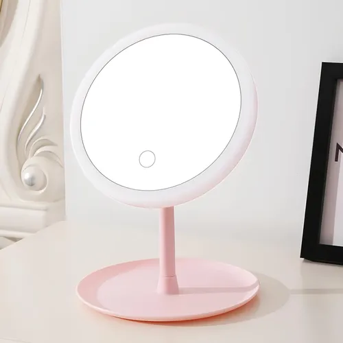 Extralink Lifestyle | Kozmetik ayna | LED arka ışık, pembe 2