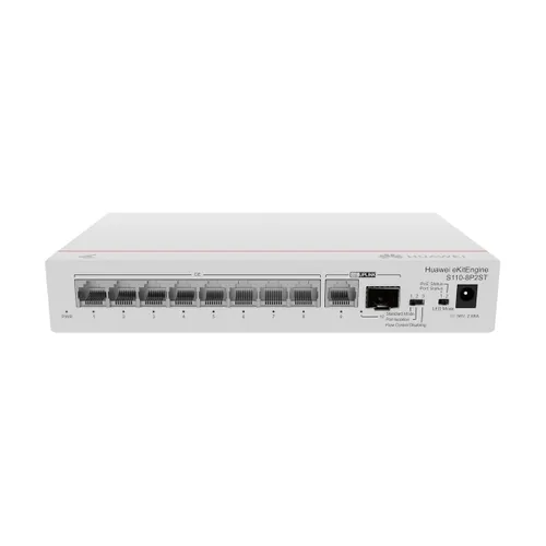 Huawei S110-8P2ST | Switch | 8x GE PoE+, 1x SFP, 1x GE, 124W, AC 0