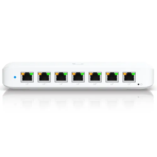 Ubiquiti USW-Ultra | Comutador | 8x RJ45 1000Mb/s PoE+, PoE++ Input CertyfikatyCE, FCC, IC