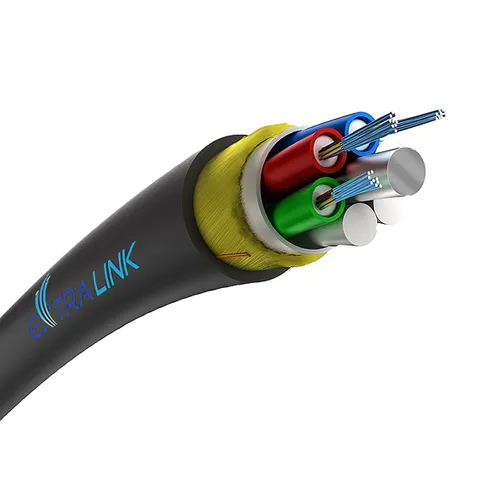 Kabel światłowodowy napowietrzny ADSS XOTKtsdD 12F | 12J (3x4J), G657A1, 3kN, 9,8mm | Extralink 0