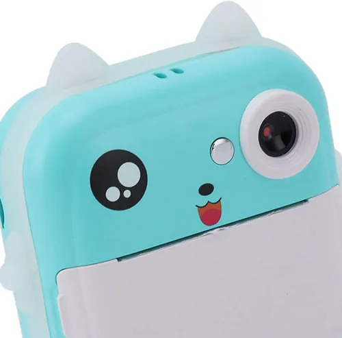 Extralink EPP-004 Azul | Mini impressora térmica com câmera | 3 rolos de papel térmico, tela LCD de 2,5", Bluetooth, USB-C, 1000 mAh 3