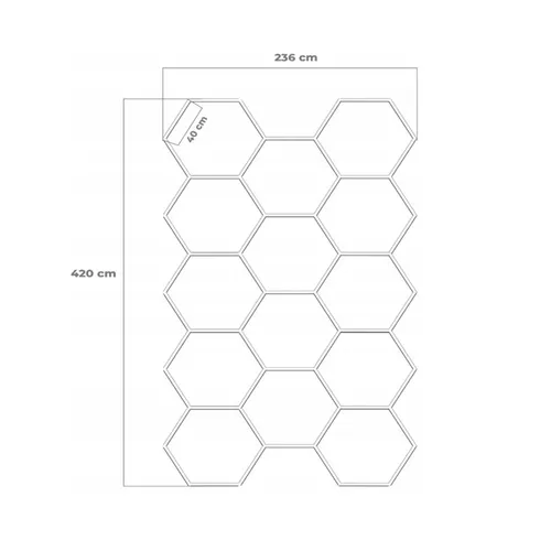 Extralink Hexagon Panel | RGB LED lampa | 236X420 0