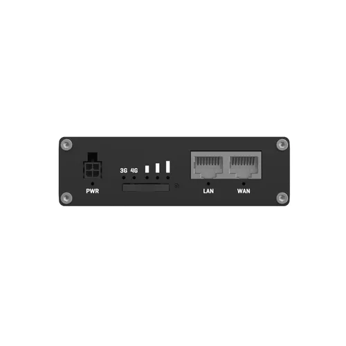 Teltonika RUT361 | Router industriale 4G LTE | Cat 6 LTE, WiFi 4, 2x RJ45 100 Mb/s, IP30 Diody LEDLAN, Zasilanie, Moc sygnału, Status