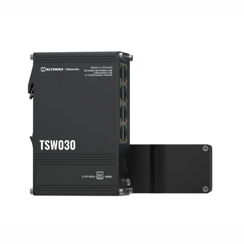 Teltonika TSW030 | Interruttore | 8x RJ45 100Mb/s, IP30 Kolor produktuCzarny
