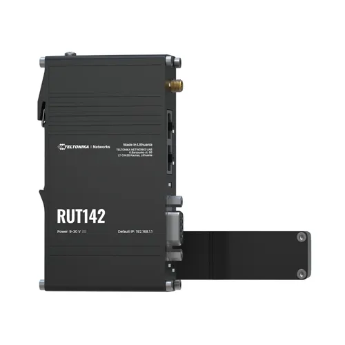 Teltonika RUT142 | Roteador industrial | Wi-Fi 4, RS232, 2x RJ45 100Mb/s, IP30 CertyfikatyCE/RED, UKCA, CB, RCM, FCC, IC, EAC, UCRF, WEEE
