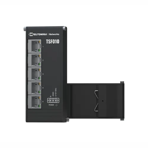 Teltonika TSF010 | Anahtarı | 5x RJ45 100 Mb/sn, IP30 Kolor produktuCzarny