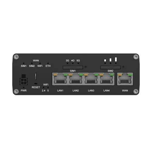 Teltonika RUTC50 | 5G Router | Wi-Fi 6, 5x RJ45 1000Mb/s, Dual SIM, IP30 Diody LEDTak