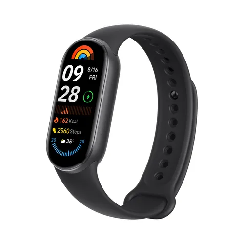 Xiaomi Smart Band 9 Siyah, Akilli Spor Banti, Bluetooth 5.4, 233mAh, 1.62", 5 ATM, Ivmeölçer, PPG Sensörü, Jiroskop Aktywnych minutTak