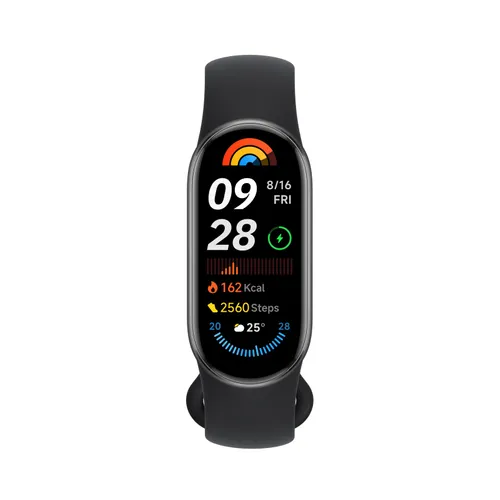 Xiaomi Smart Band 9 Siyah, Akilli Spor Banti, Bluetooth 5.4, 233mAh, 1.62", 5 ATM, Ivmeölçer, PPG Sensörü, Jiroskop AlarmTak