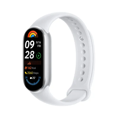 Xiaomi Smart Band 9 Gümüş Akilli Spor Bilekligi, Bluetooth 5.4, 233mAh, 1.62", 5 ATM, Ivmeölçer, PPG Sensörü, Jiroskop AkcelerometrTak