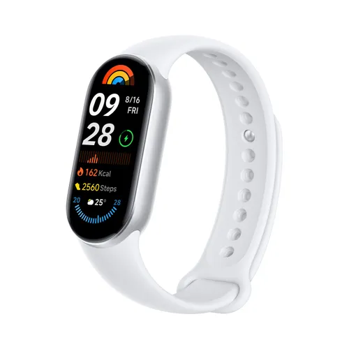 Xiaomi Smart Band 9 Gümüş Akilli Spor Bilekligi, Bluetooth 5.4, 233mAh, 1.62", 5 ATM, Ivmeölçer, PPG Sensörü, Jiroskop Aktywnych minutTak