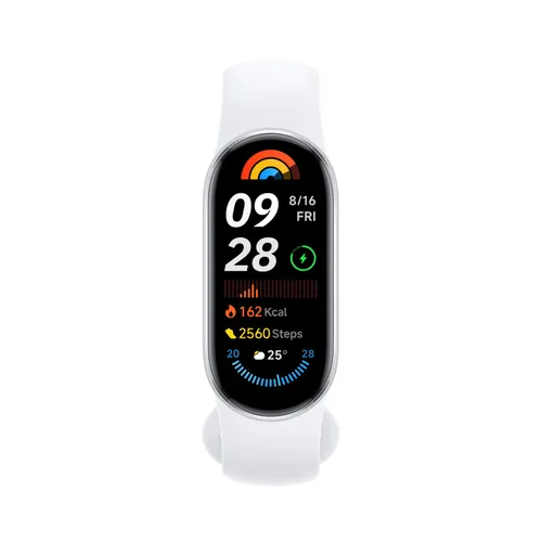 Xiaomi Smart Band 9 Gümüş Akilli Spor Bilekligi, Bluetooth 5.4, 233mAh, 1.62", 5 ATM, Ivmeölçer, PPG Sensörü, Jiroskop AlarmTak