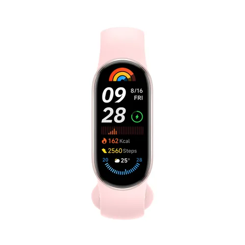 Xiaomi Smart Band 9 Rosa | Banda inteligente | Bluetooth 5.4, 233 mAh, 1,62", 5 ATM, acelerômetro, giroscópio, sensor PPG Grubość1,09