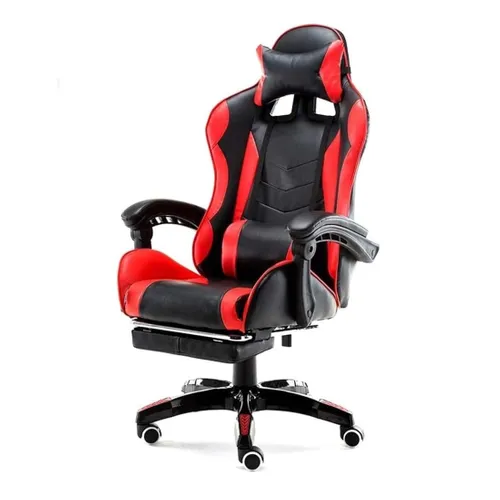 Extralink Gaming Chair PRO2 7006 Preto e vermelho | Cadeira de jogos com apoio para pés | 0