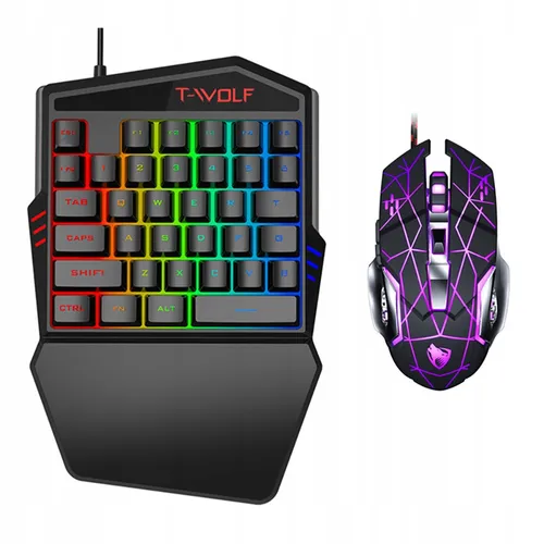Extralink Gaming Set TF900 2in1 | Zestaw klawiatura typu keypad + mysz | podświetlenie LED 0