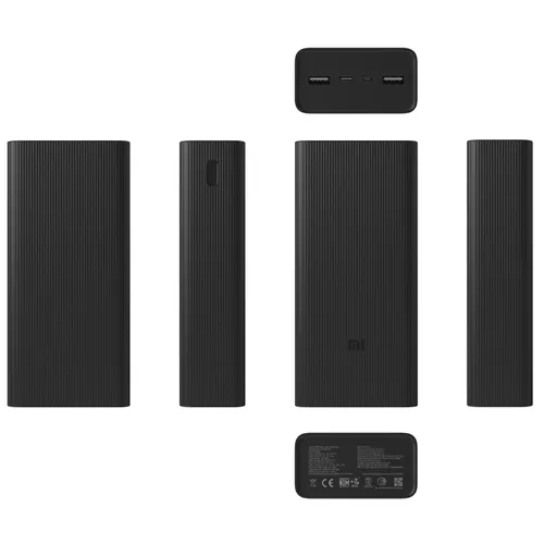 Xiaomi 18W Power Bank 30000mAh Black | Powerbank | 30000mAh, PB3018ZM Czas ładowania baterii (USB)10