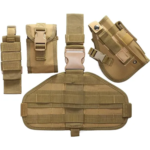 EXTRALINK MILITARY MODUŁOWY PANEL UDOWY TAKTYCZNY WOJSKOWY Z KABURĄ NA BROŃ PISTOLET MOLLE ASG MIL-1118 4