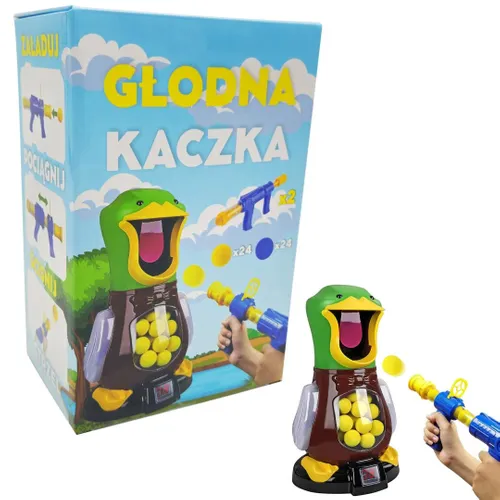 Extralink Hladová kachna | Střelba na terč pro děti | 2x pistole, 48 kuliček, brýle 4