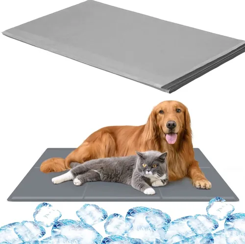 EXTRALINK PETS MATA CHŁODZĄCA ŻELOWA SKŁADANA DLA PSA KOTA PODKŁAD LEGOWISKO SZARA 50x90 PET-1111 0