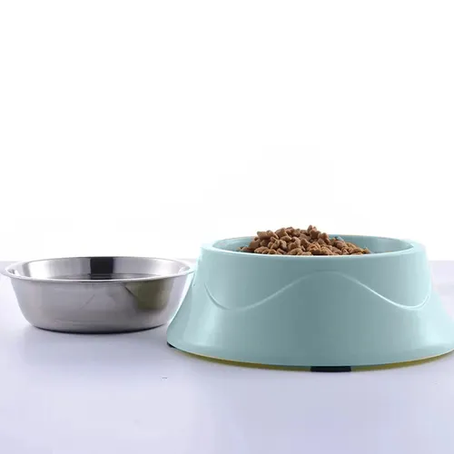 Dvojitá miska pro psy a kočky Extralink Pets, kovová 2v1 na suché mokré krmivo a vodu pet-823 1