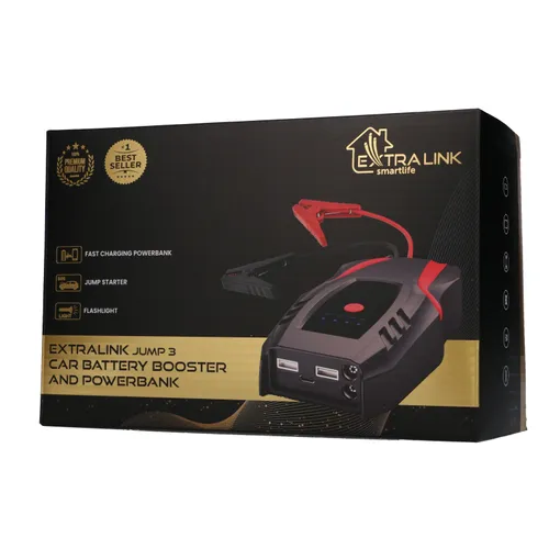 Extralink Jump 3 Jump Starter | Araba aküsü güçlendirici | powerbank, 22.2 Wh 14.8V, 600 A 8