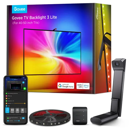 Govee H6097 TV Backlight 3 Lite | LED strip | podświetlenie dla TV 40-50 cali, RGBICW, Wi-Fi+Bluetooth 0