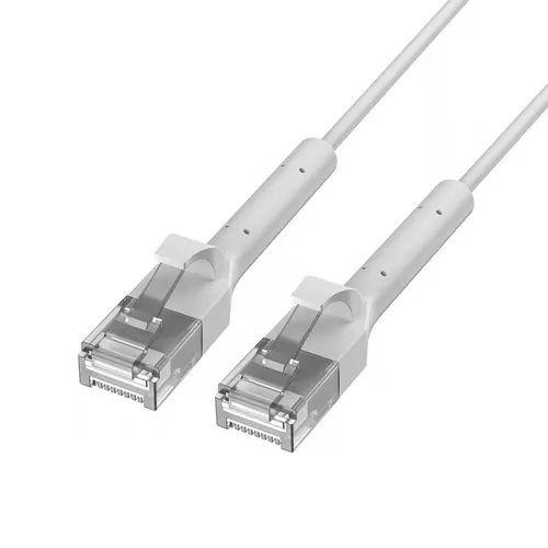 EXTRALINK LAN PATCHCORD CAT.6A U/FTP 10M 1GBIT BENDABLE BOOTED FOILED TWISTED PAIR BARE COPPER WHITE 1