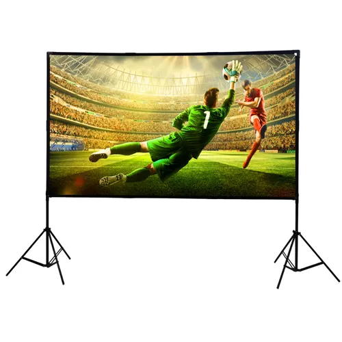 Extralink Foldable Projection Screen 100" PSF-100 | Skládací projekční plátno | 16:9, 220x125cm, bílá 0