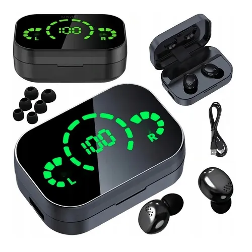 EXTRALINK SŁUCHAWKI BLUETOOTH Z REDUKCJĄ SZUMU WYŚWIETLACZ LED CZARNE 0