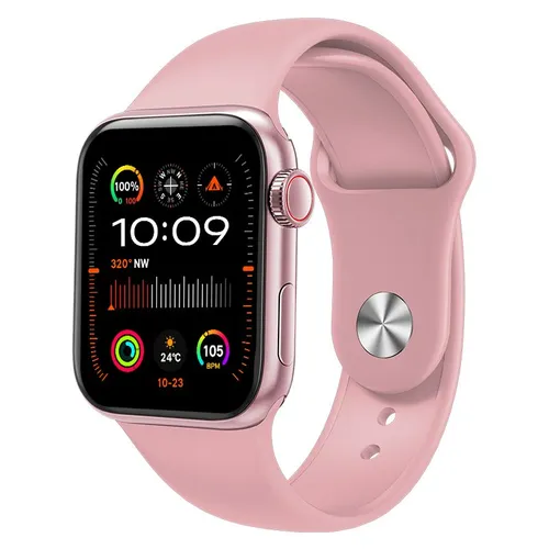 EXTRALINK LIFESTYLE SMARTWATCH WATCH9 PINK CASE + BLACK/PINK BAND 1