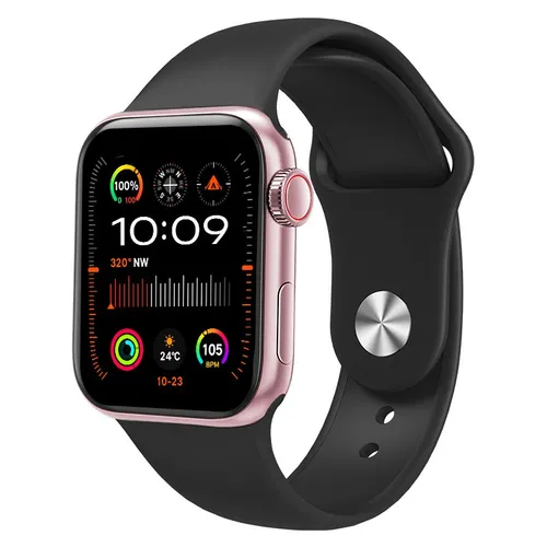 EXTRALINK LIFESTYLE SMARTWATCH WATCH9 PINK CASE + BLACK/PINK BAND 2