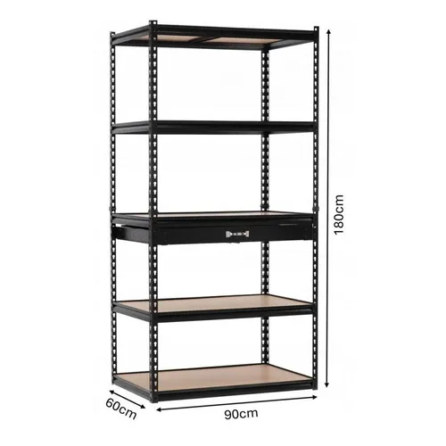 EXTRALINK REGAŁ 5-POZIOMOWY Z SZUFLADĄ 180X90X60CM 175 KG-2127 1