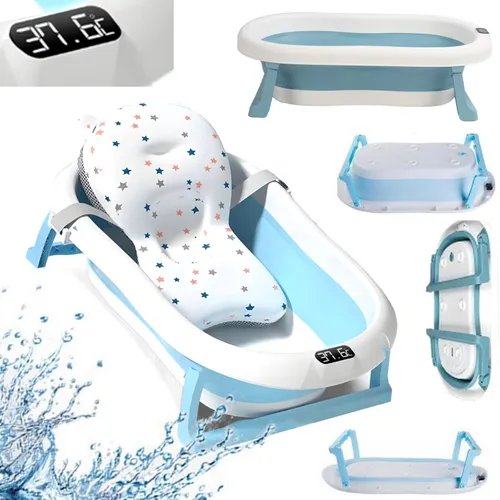 Extralink Kids | Bathtub | blue with LED thermometer 0