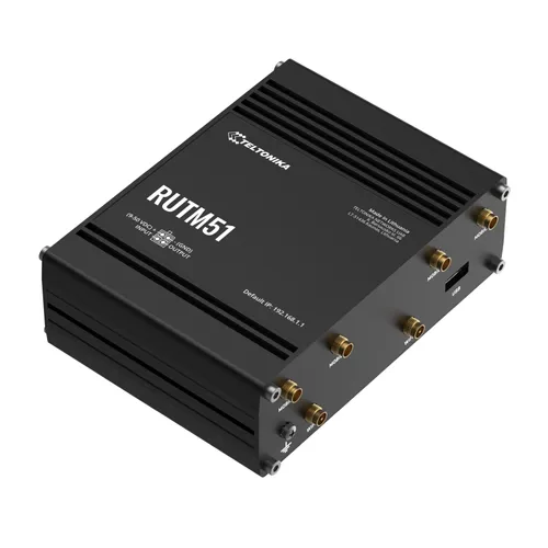 Teltonika RUTM51 | Przemysłowy router 5G | 5x GbE, Dual SIM, Wi-Fi 5 Częstotliwość Wi-FiDual-band (2.4 GHz/5 GHz)