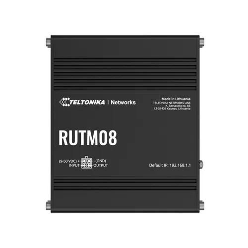 Teltonika RUTM08 | Промышленный роутер | 4x GbE Diody LEDTak