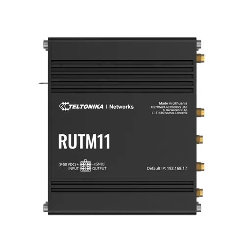 Teltonika RUTM11 | Przemysłowy router 4G LTE | Cat 6, 4x GbE, GNSS, Wi-Fi 5, Dual SIM Diody LEDTak